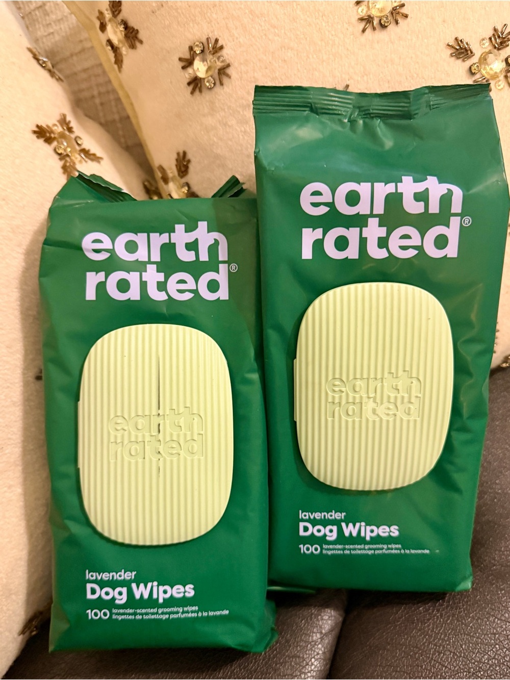 Earth Rated Lavender Dog Wipes 2 Pack 200 Count Hypoallergenic Grooming